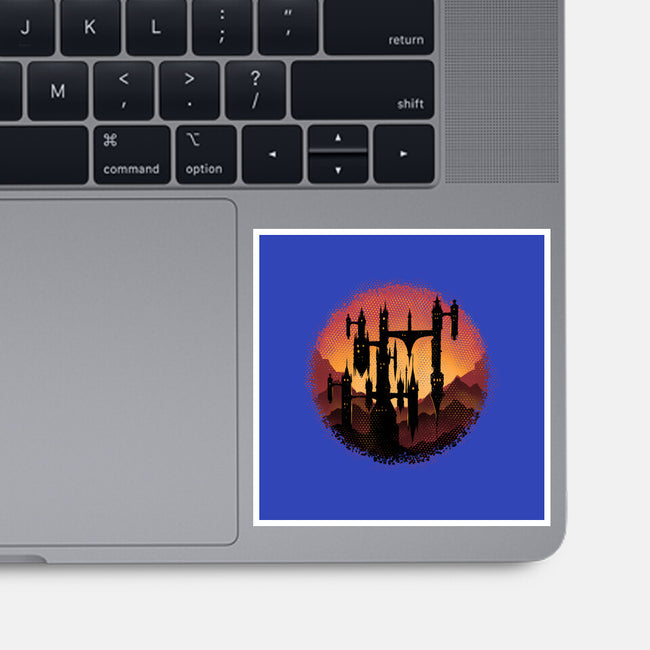 Castle Sunset-None-Glossy-Sticker-glitchygorilla