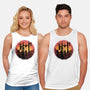 Castle Sunset-Unisex-Basic-Tank-glitchygorilla