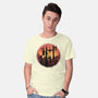 Castle Sunset-Mens-Basic-Tee-glitchygorilla