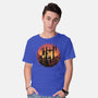 Castle Sunset-Mens-Basic-Tee-glitchygorilla