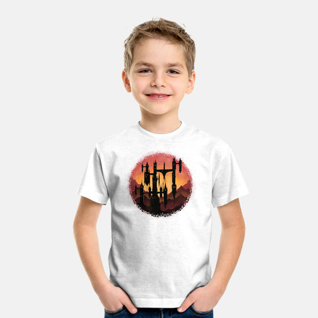 Castle Sunset-Youth-Basic-Tee-glitchygorilla