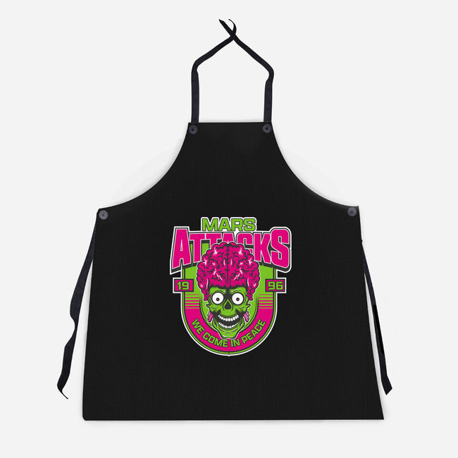 Mars Attacks We Come In Peace-Unisex-Kitchen-Apron-CarloJ1956