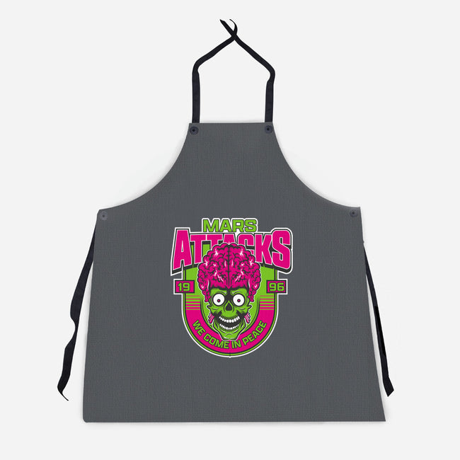 Mars Attacks We Come In Peace-Unisex-Kitchen-Apron-CarloJ1956