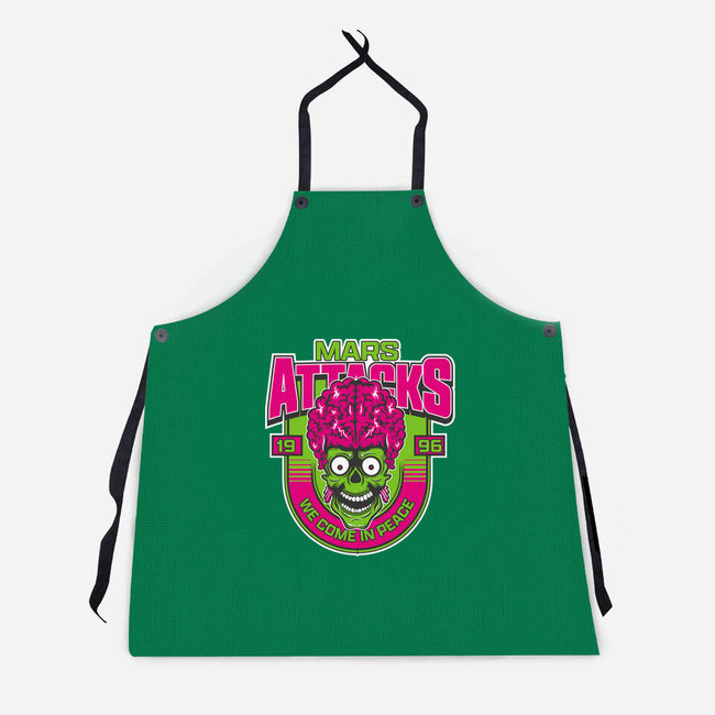 Mars Attacks We Come In Peace-Unisex-Kitchen-Apron-CarloJ1956