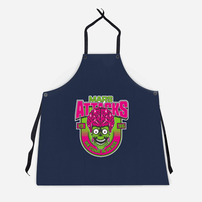Mars Attacks We Come In Peace-Unisex-Kitchen-Apron-CarloJ1956