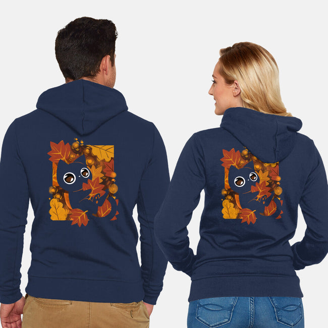 Van Gogh Autumn-Unisex-Zip-Up-Sweatshirt-ricolaa