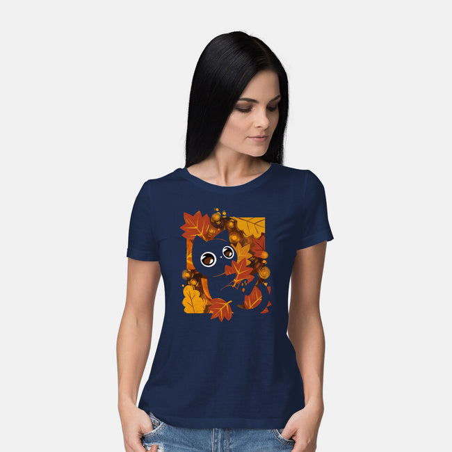 Van Gogh Autumn-Womens-Basic-Tee-ricolaa