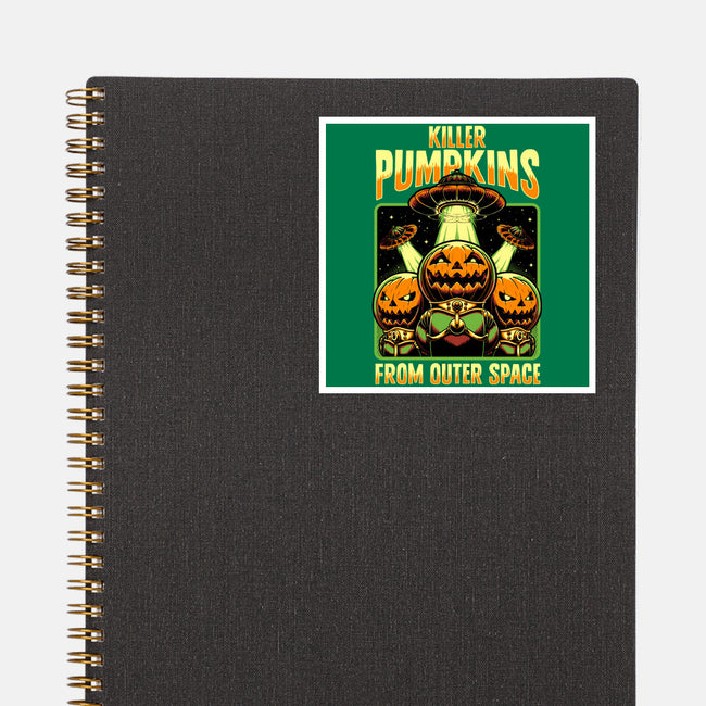 Halloween Pumpkin Space Movie-None-Glossy-Sticker-Studio Mootant