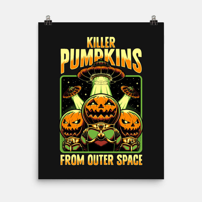 Halloween Pumpkin Space Movie-None-Matte-Poster-Studio Mootant