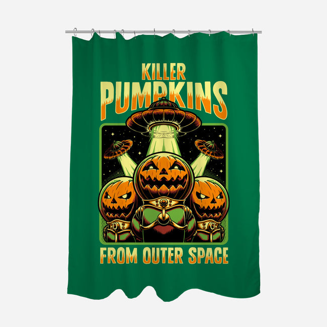 Halloween Pumpkin Space Movie-None-Polyester-Shower Curtain-Studio Mootant
