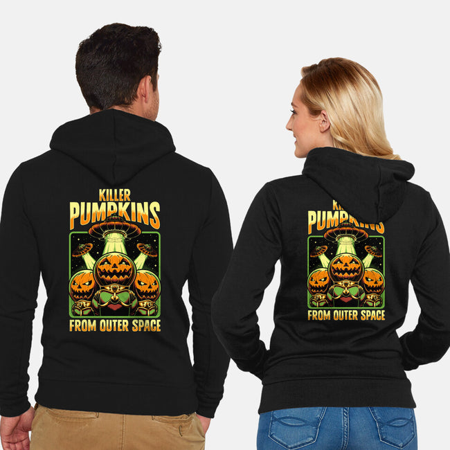 Halloween Pumpkin Space Movie-Unisex-Zip-Up-Sweatshirt-Studio Mootant