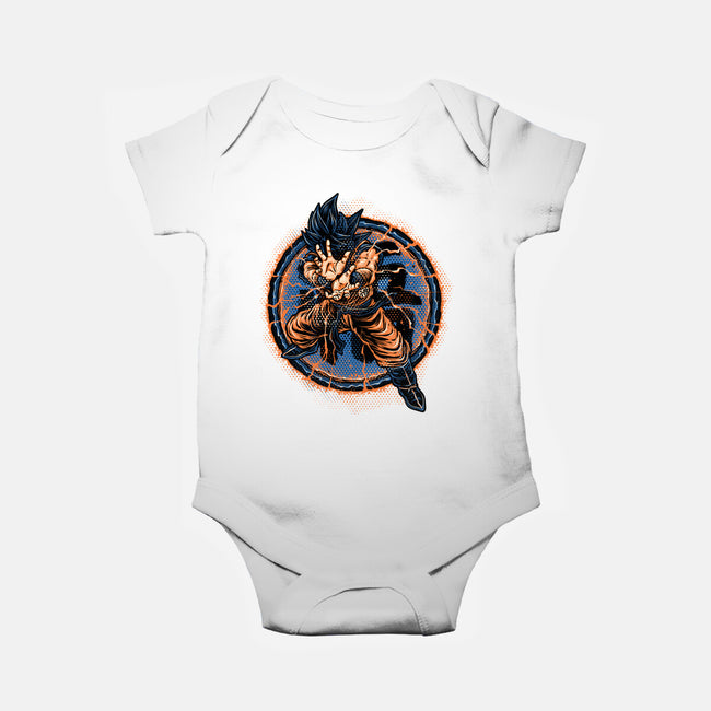 Rage Of The Saiyan-Baby-Basic-Onesie-glitchygorilla