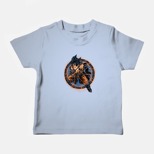 Rage Of The Saiyan-Baby-Basic-Tee-glitchygorilla
