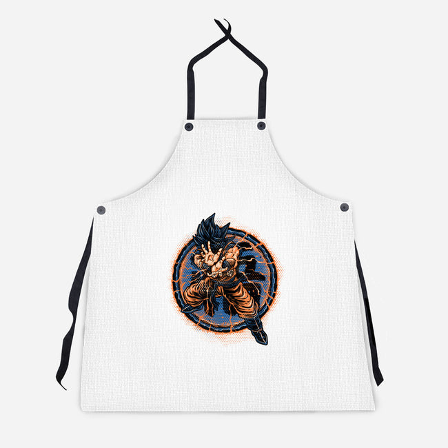 Rage Of The Saiyan-Unisex-Kitchen-Apron-glitchygorilla