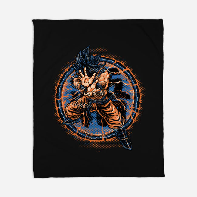 Rage Of The Saiyan-None-Fleece-Blanket-glitchygorilla