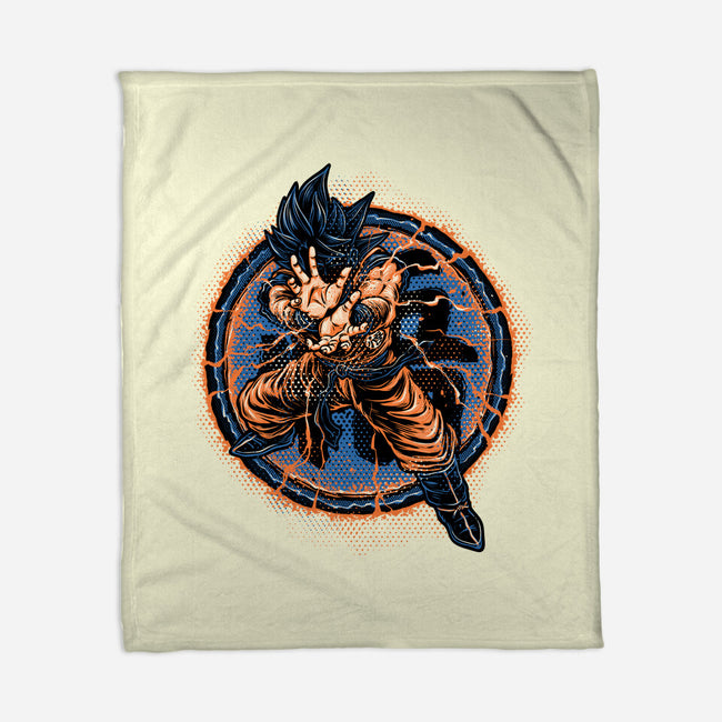 Rage Of The Saiyan-None-Fleece-Blanket-glitchygorilla