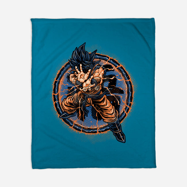 Rage Of The Saiyan-None-Fleece-Blanket-glitchygorilla