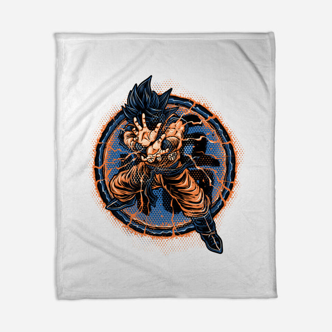 Rage Of The Saiyan-None-Fleece-Blanket-glitchygorilla