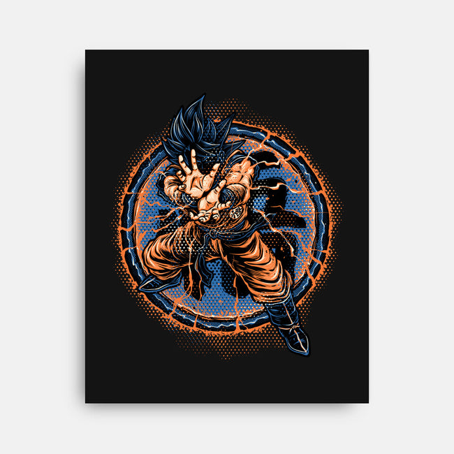 Rage Of The Saiyan-None-Stretched-Canvas-glitchygorilla