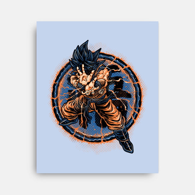 Rage Of The Saiyan-None-Stretched-Canvas-glitchygorilla