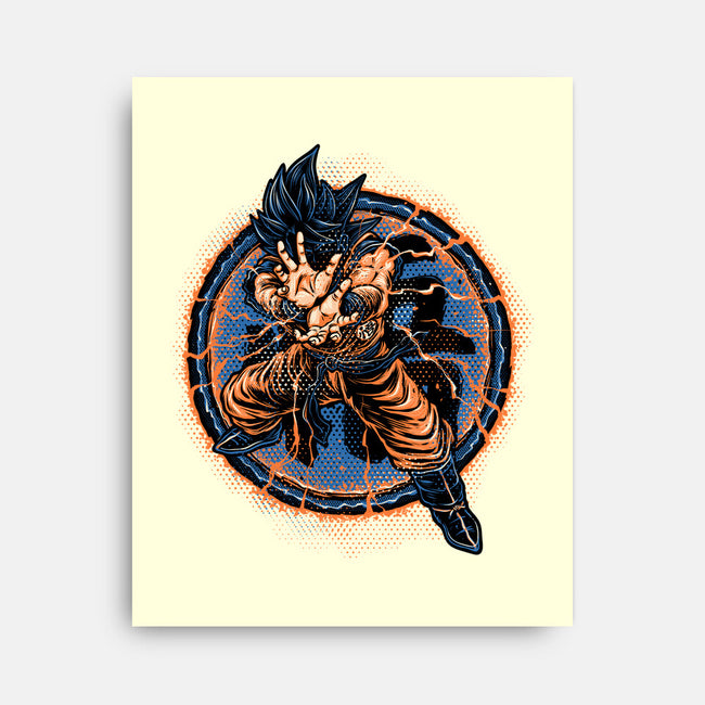 Rage Of The Saiyan-None-Stretched-Canvas-glitchygorilla