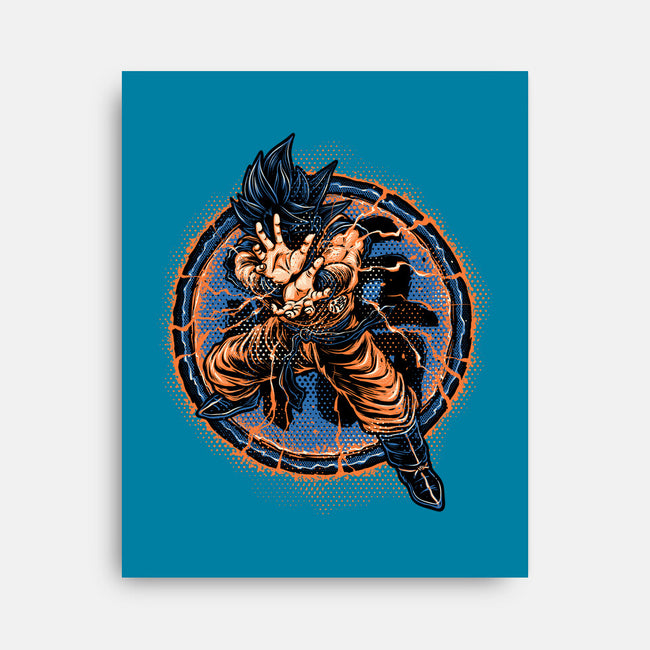 Rage Of The Saiyan-None-Stretched-Canvas-glitchygorilla