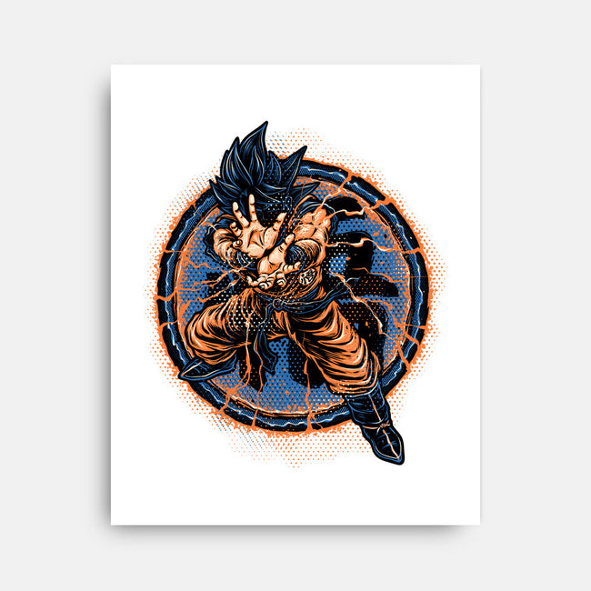 Rage Of The Saiyan-None-Stretched-Canvas-glitchygorilla