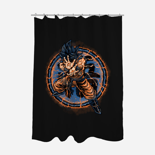 Rage Of The Saiyan-None-Polyester-Shower Curtain-glitchygorilla