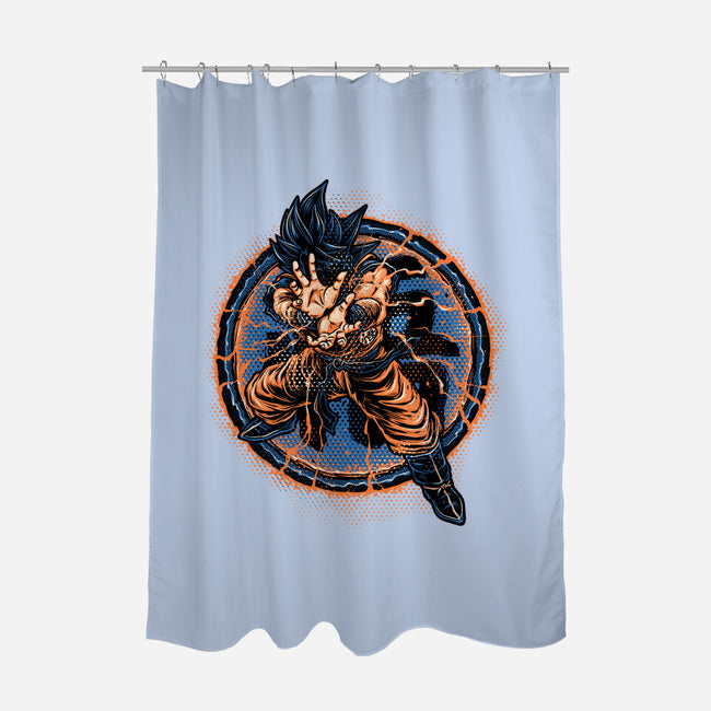 Rage Of The Saiyan-None-Polyester-Shower Curtain-glitchygorilla