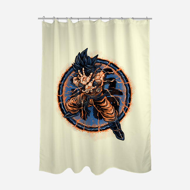 Rage Of The Saiyan-None-Polyester-Shower Curtain-glitchygorilla