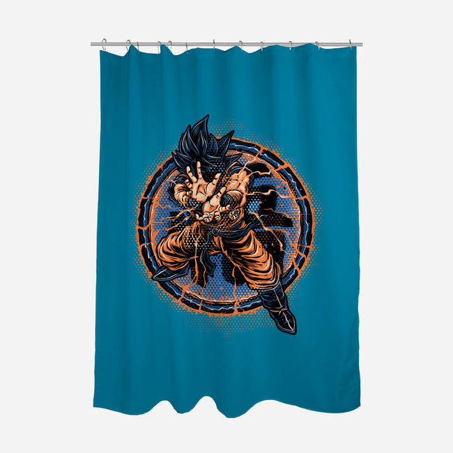 Rage Of The Saiyan-None-Polyester-Shower Curtain-glitchygorilla