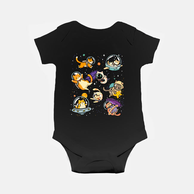 Space Cat Family-Baby-Basic-Onesie-GoshWow