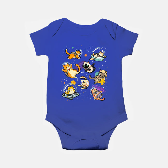 Space Cat Family-Baby-Basic-Onesie-GoshWow