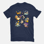 Space Cat Family-Womens-Basic-Tee-GoshWow
