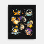 Space Cat Family-None-Stretched-Canvas-GoshWow