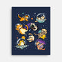 Space Cat Family-None-Stretched-Canvas-GoshWow