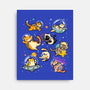 Space Cat Family-None-Stretched-Canvas-GoshWow