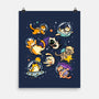 Space Cat Family-None-Matte-Poster-GoshWow