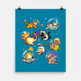 Space Cat Family-None-Matte-Poster-GoshWow