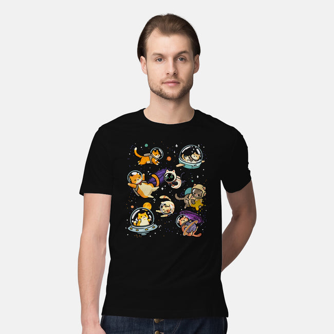 Space Cat Family-Mens-Premium-Tee-GoshWow