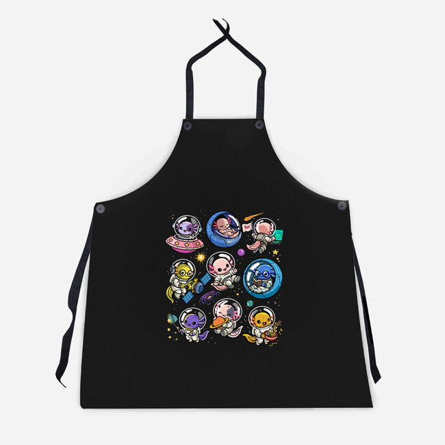 Space Axolotls-Unisex-Kitchen-Apron-GoshWow