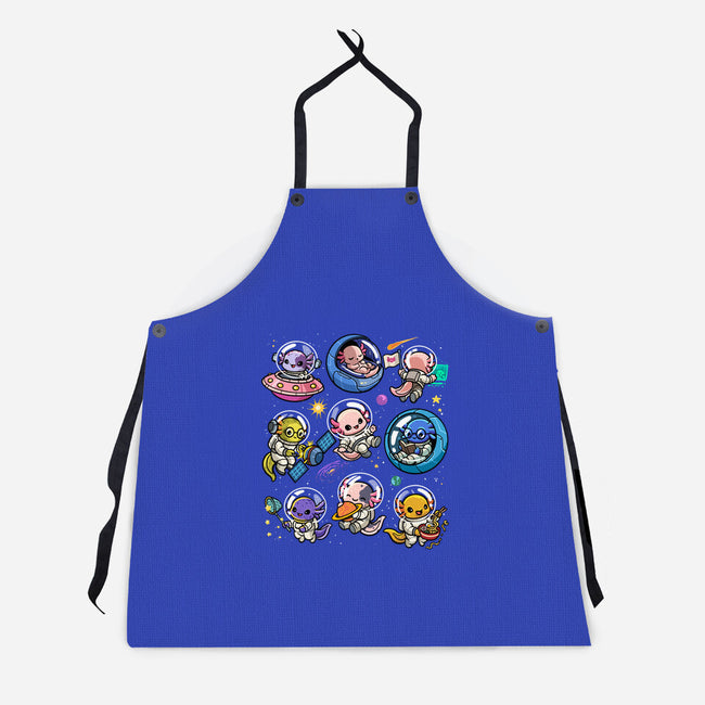 Space Axolotls-Unisex-Kitchen-Apron-GoshWow