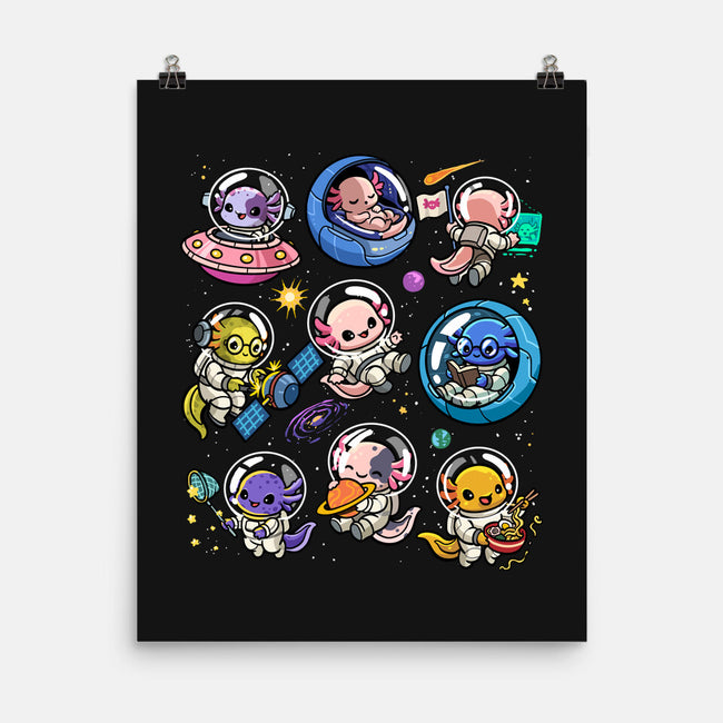 Space Axolotls-None-Matte-Poster-GoshWow