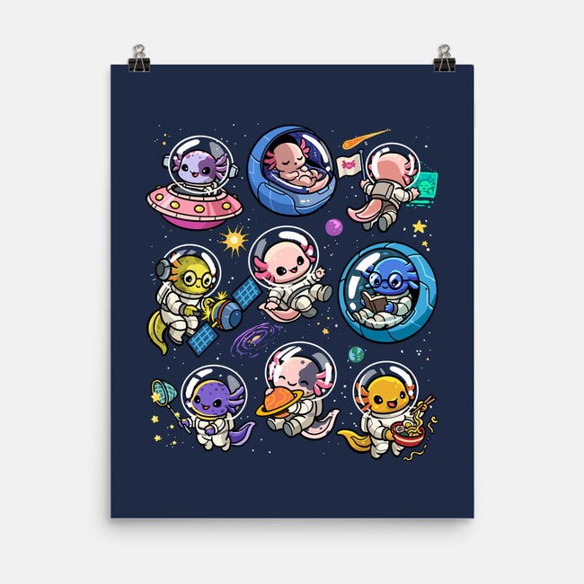 Space Axolotls-None-Matte-Poster-GoshWow