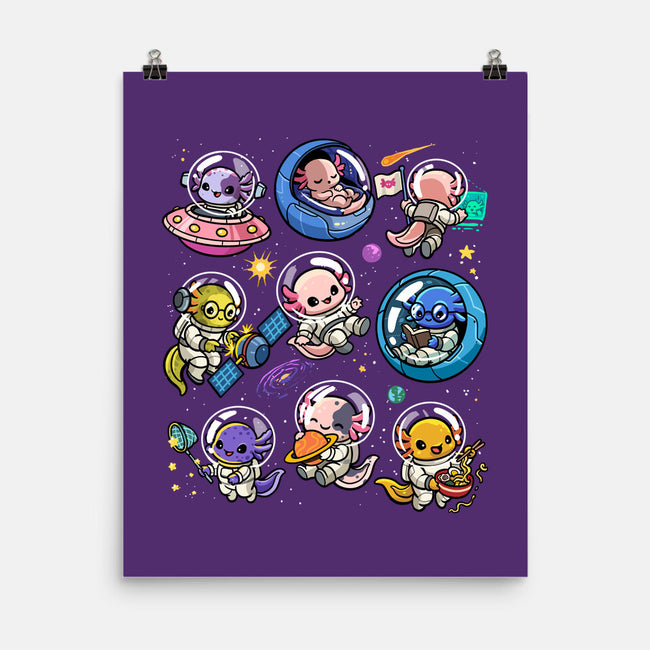 Space Axolotls-None-Matte-Poster-GoshWow