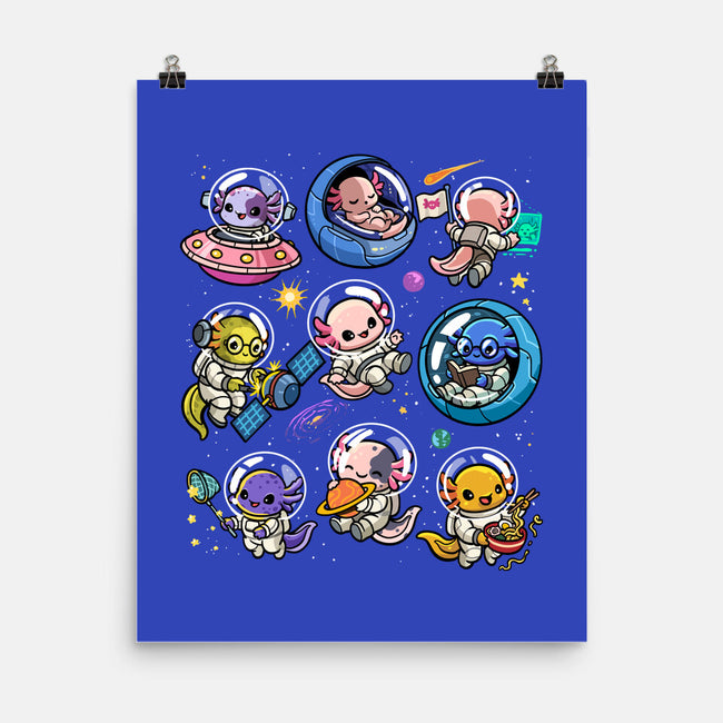 Space Axolotls-None-Matte-Poster-GoshWow