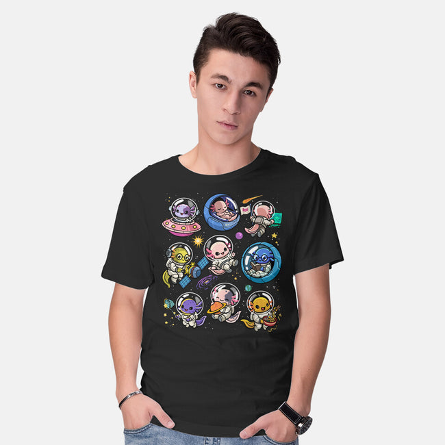 Space Axolotls-Mens-Basic-Tee-GoshWow