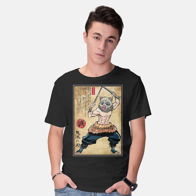 Beast Breathing Woodblock-Mens-Basic-Tee-DrMonekers