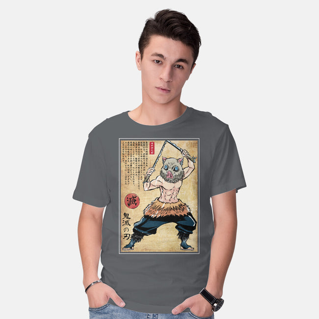 Beast Breathing Woodblock-Mens-Basic-Tee-DrMonekers