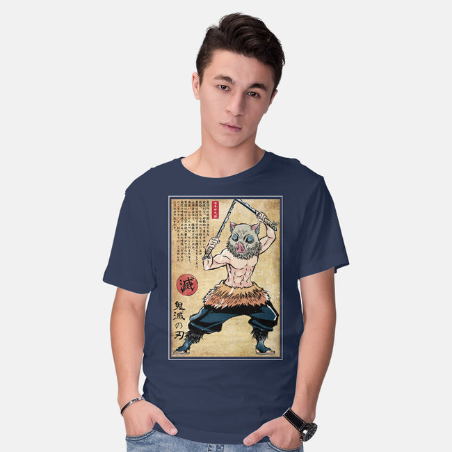 Beast Breathing Woodblock-Mens-Basic-Tee-DrMonekers